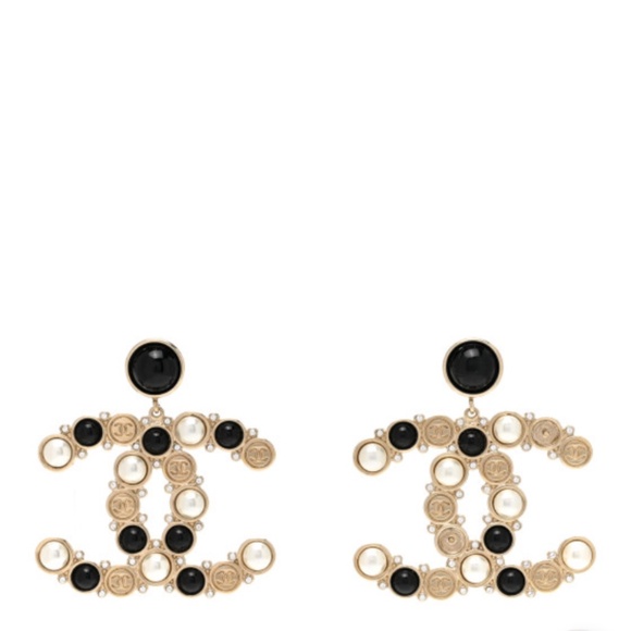 Authentic Chanel CC Large Logo Earrings - Picture 1 of 9